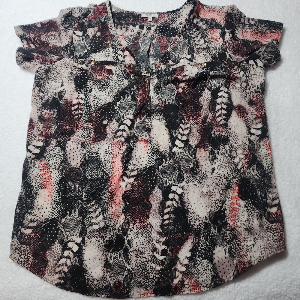 MPH Collection Animal Print Blouse Size 2X